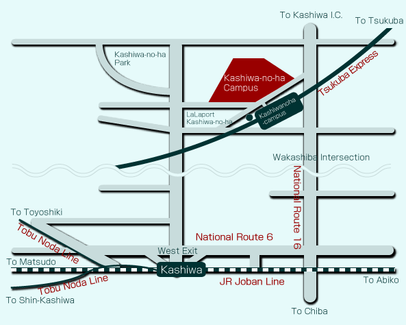 access map to kashiwa Campus