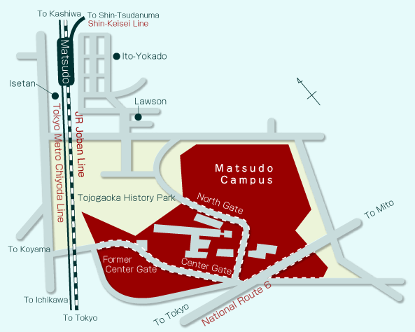 access map to matsudo Campus