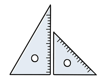 خط کش مثلثی 
