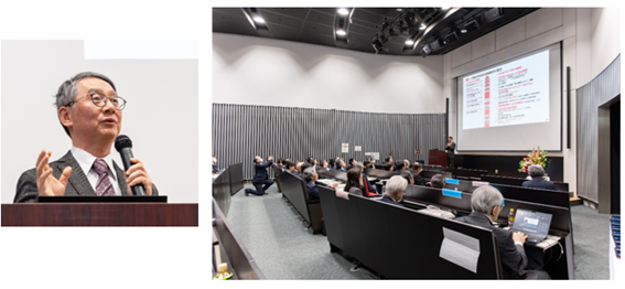 次世代科学技術チャレンジプログラム「ASCENT-6E」等の取り組みについてスピーチを行う、千葉大学次世代才能支援室代表　野村純　教育学部教授